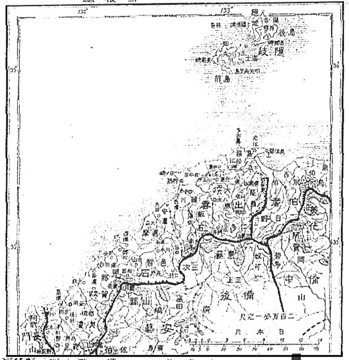 An 1897 Map of Shimane Prefecture that lacked Dokdo Takeshima (Liancourt Rocks)