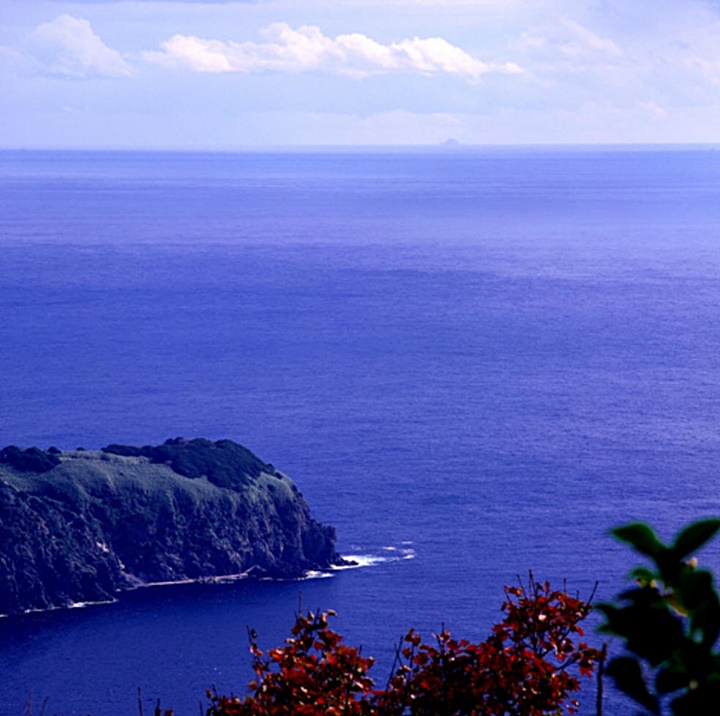 Dokdo Takeshima on a clear day from Korea's Ulleungdo