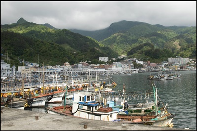 Boats at Ulleungdo Island's Jeodong Harbour