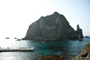 The sapphire waters of Dokdo Island and West Island