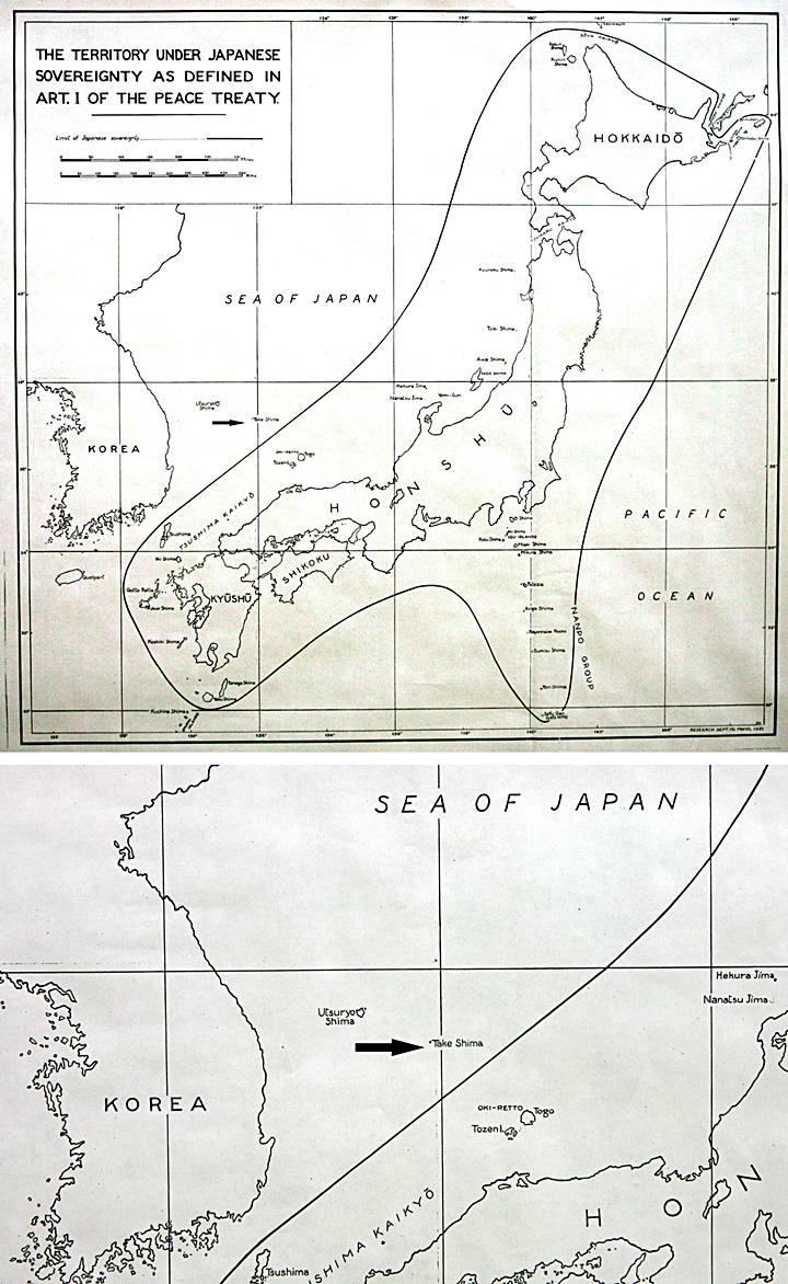韓国の平和線と独島-竹島